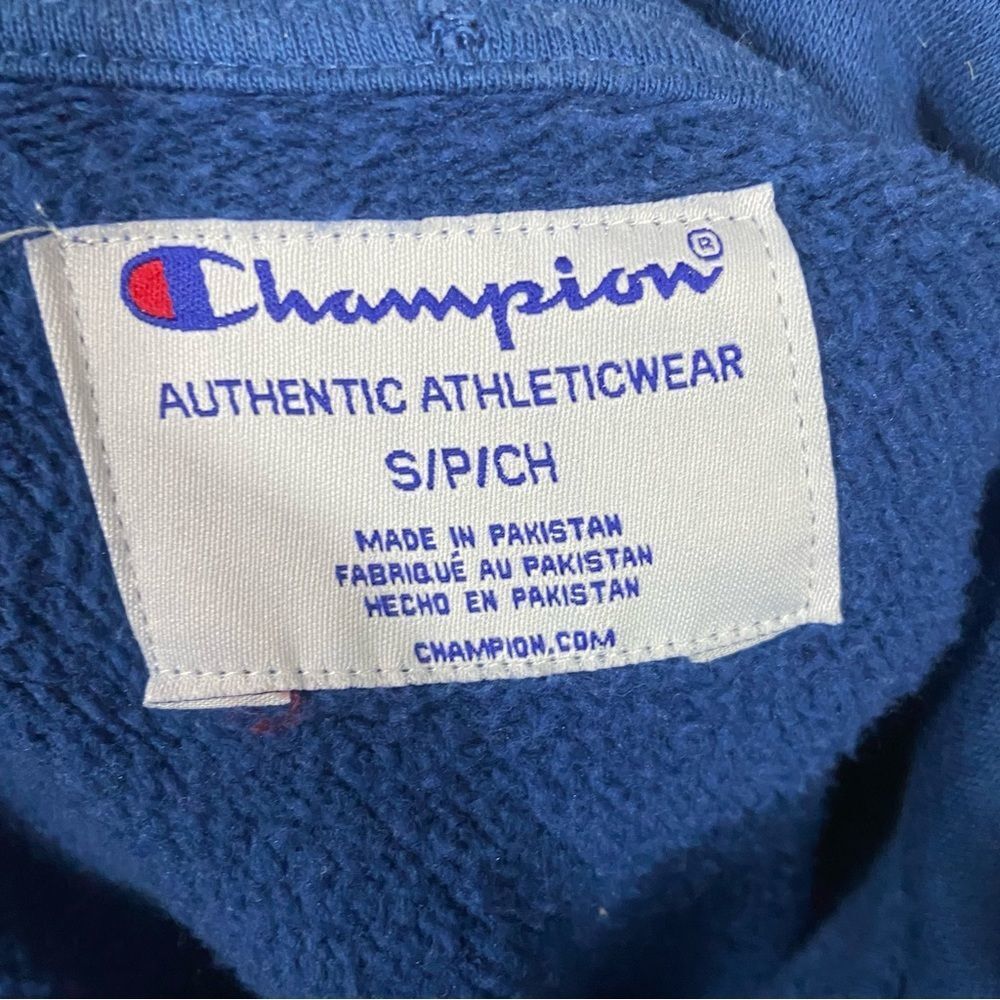 Champion Blue Half Button Pullover Sweatshirt - image 3